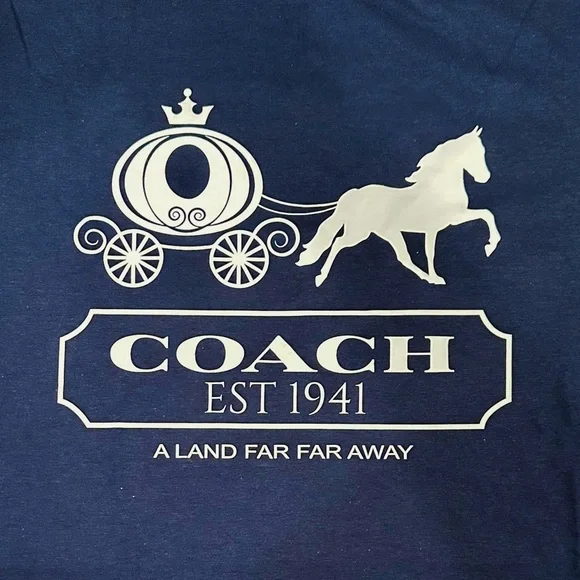 Coach Short Sleeved Tee with White Carriage Design - Picture 2 of 2